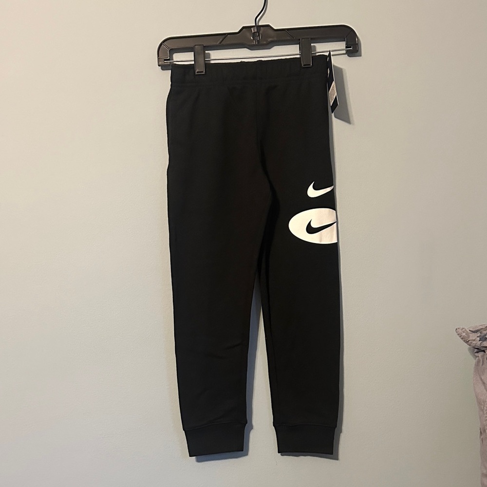 Nike Kids Black and White Logo Joggers